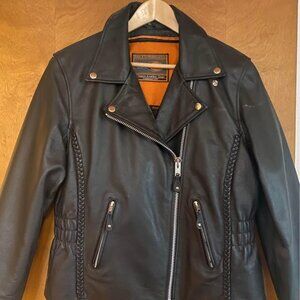 Women's Vintage Black Motorcycle Jacket